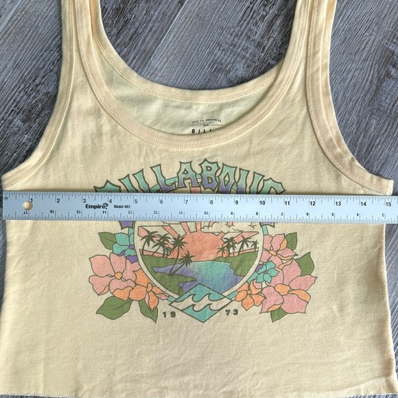 Billabong Yellow Cropped Tank Top - Picture 4 of 6